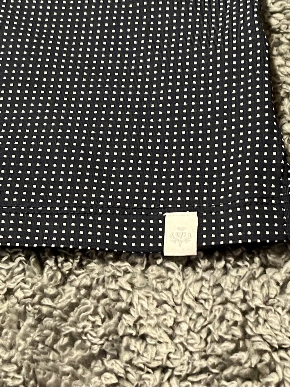 Lady Hagen Navy Knit Polo Top with White Stitch Detail - Picture 6 of 10